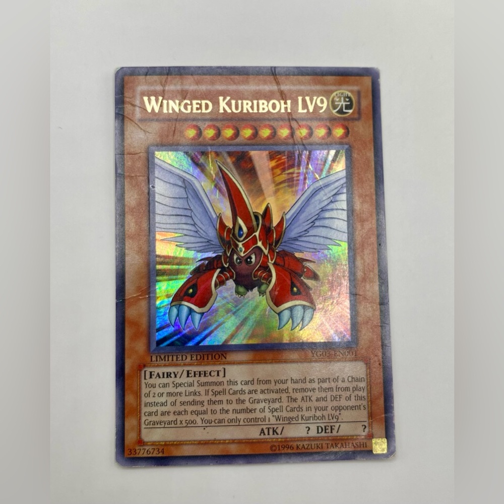 YU-GI-OH! Winged Kuriboh LV9 Limited Edition Card; YG03-EN001; ULTRA RARE.